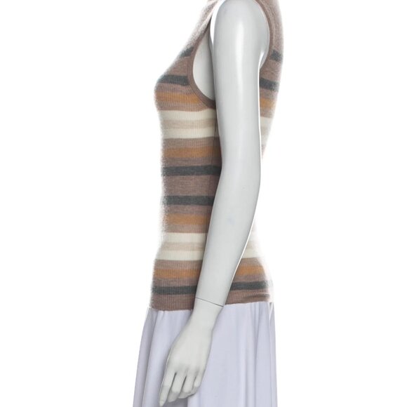 Theory striped mock neck sleeveless top - Picture 2 of 3